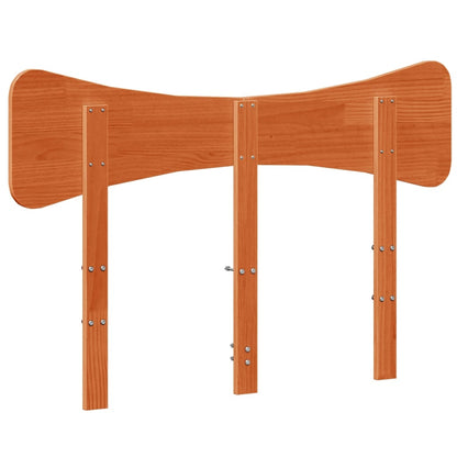 Testiera Marrone Cera 120 cm in Legno Massello di Pino - homemem39