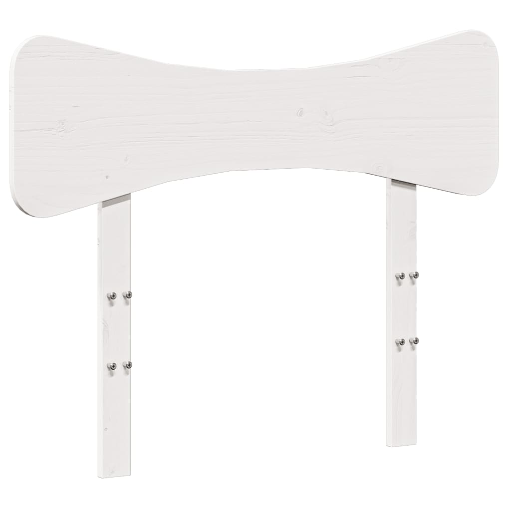 Testiera Bianca 100 cm in Legno Massello di Pino | homemem39