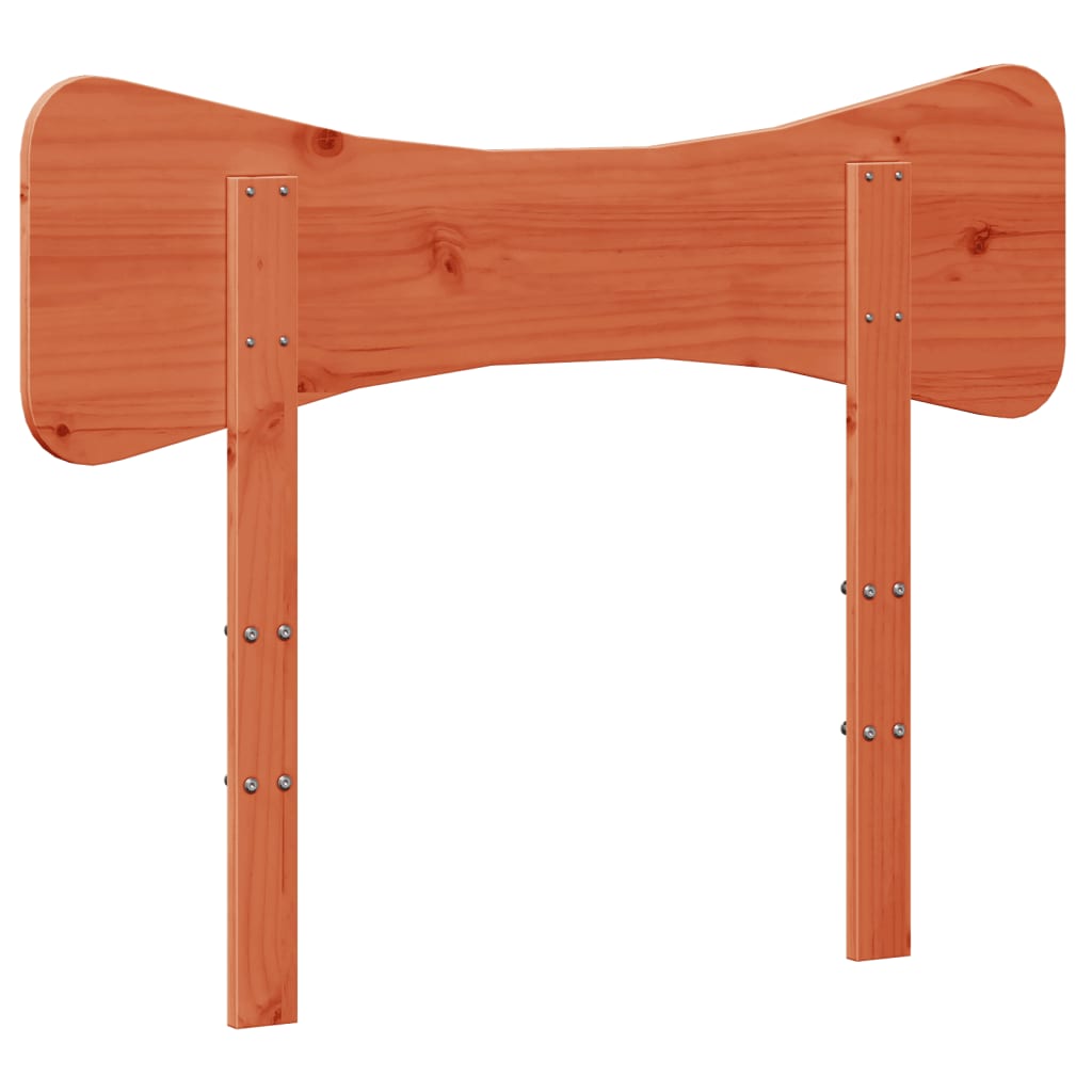 Testiera Marrone Cera 90 cm in Legno Massello di Pino - homemem39