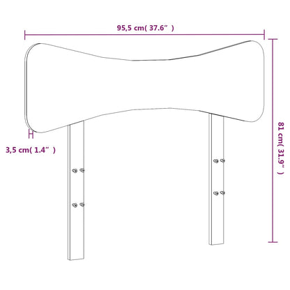 Testiera Marrone Cera 90 cm in Legno Massello di Pino - homemem39