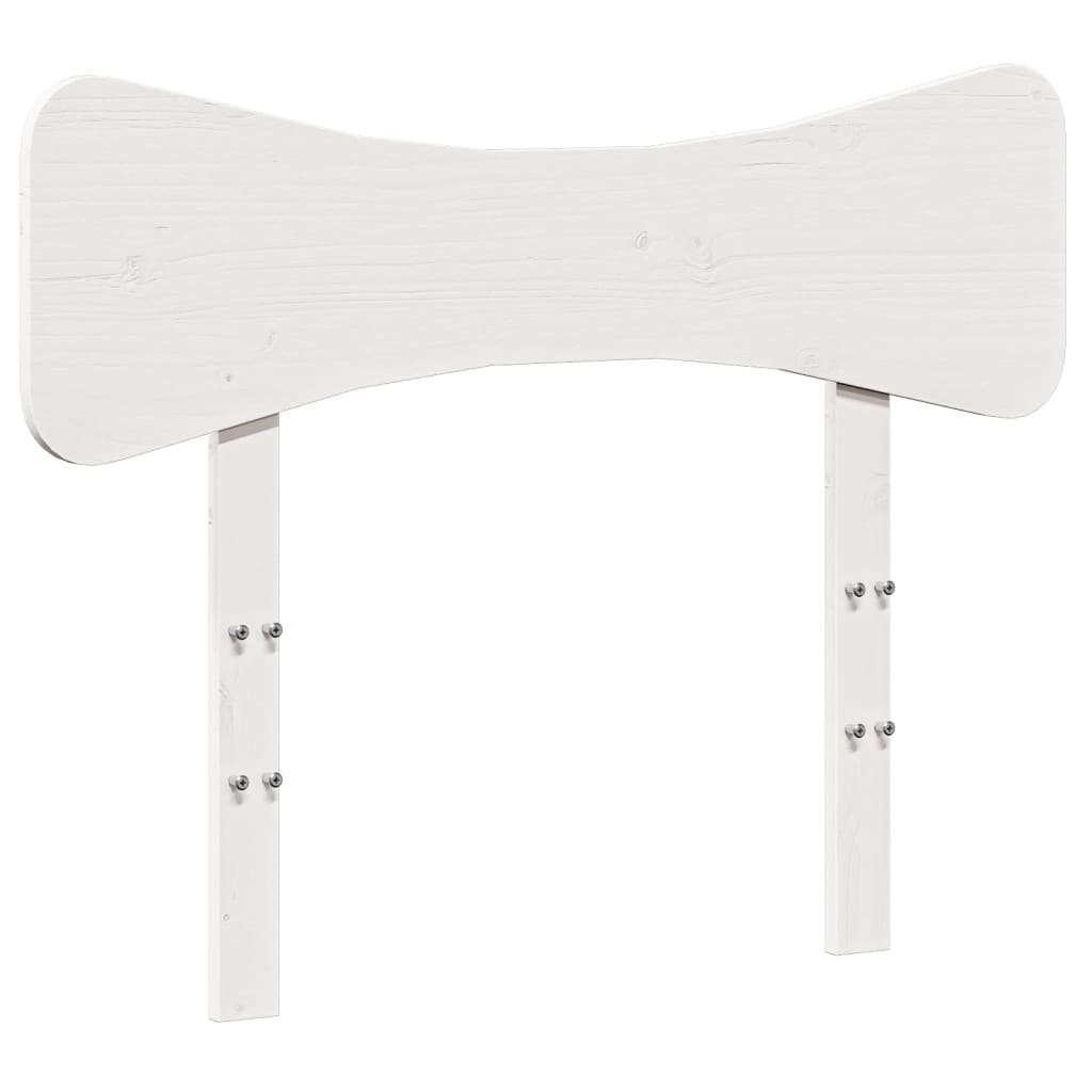 Testiera Bianca 75 cm in Legno Massello di Pino