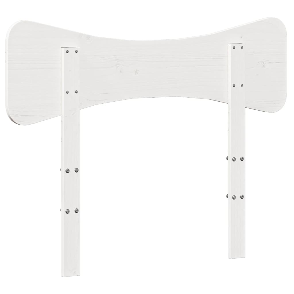 Testiera Bianca 75 cm in Legno Massello di Pino | homemem39