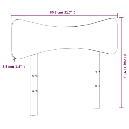 Testiera Marrone Cera 75 cm in Legno Massello di Pino