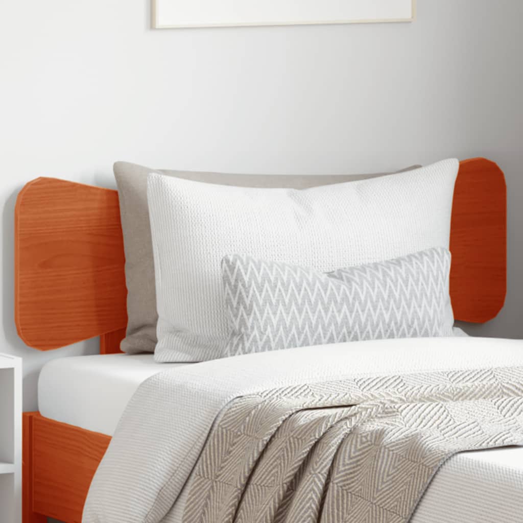 Testiera Marrone Cera 75 cm in Legno Massello di Pino - homemem39