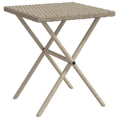 Lettini Prendisole 2pz con Tavolino Grigio Chiaro in Polyrattan