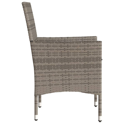 Sedie da Giardino con Cuscini 2 pz Grigie in Polyrattan - homemem39