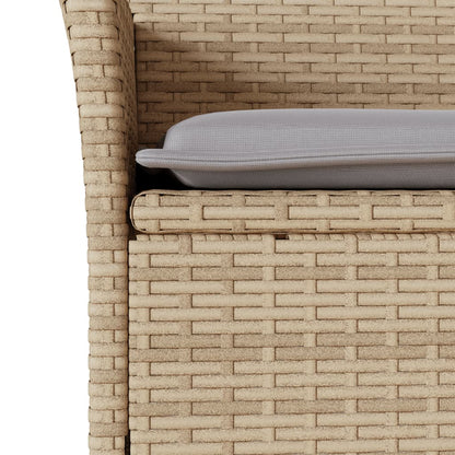 Sedie da Giardino con Cuscini 2 pz Beige in Polyrattan - homemem39