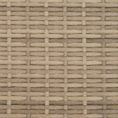 Lettino Prendisole con Cuscini Beige in Polyrattan