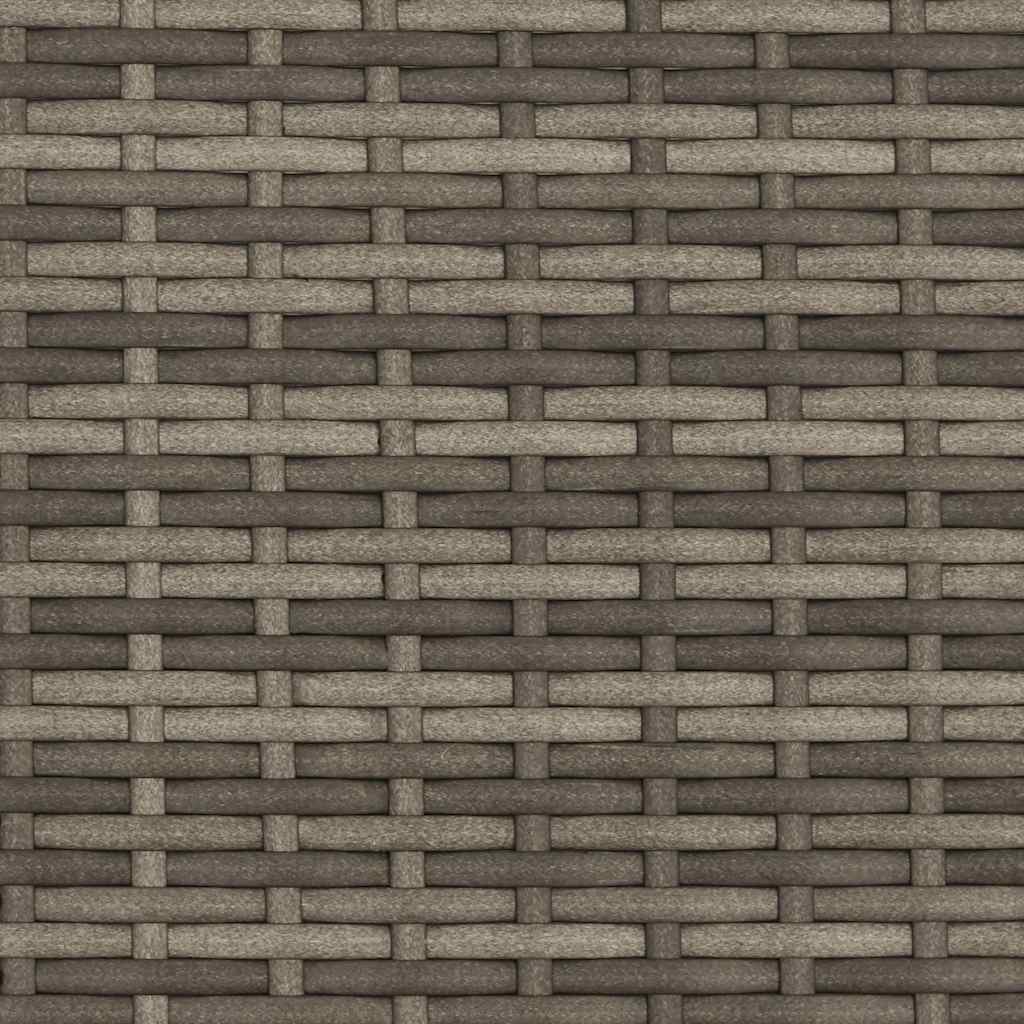 Lettino Prendisole con Baldacchino e Cuscini Grigio Polyrattan | homemem39
