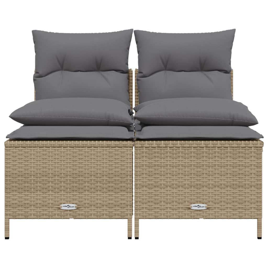 Set Divano da Giardino 4 pz con Cuscini in Polyrattan