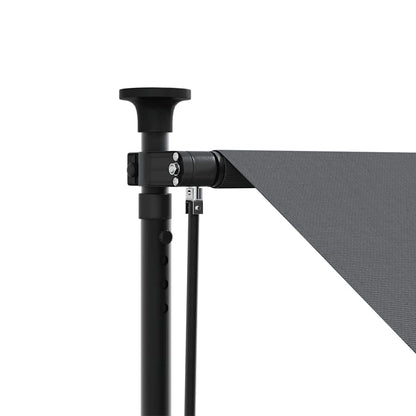Tenda da Sole Retrattile Antracite 100x150 cm Tessuto e Acciaio