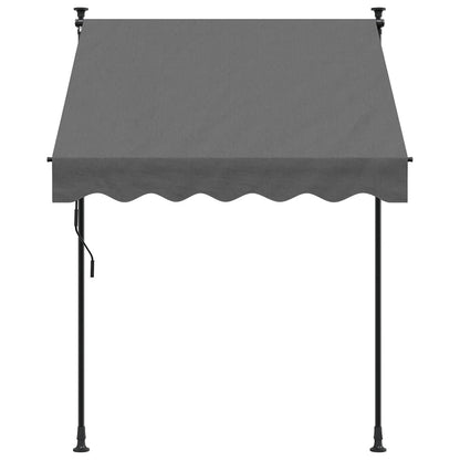 Tenda da Sole Retrattile Antracite 150x150 cm Tessuto e Acciaio