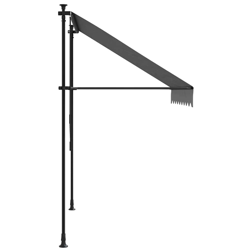 Tenda da Sole Retrattile Antracite 200x150 cm Tessuto e Acciaio | homemem39