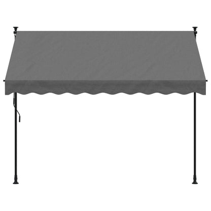 Tenda da Sole Retrattile Antracite 250x150 cm Tessuto e Acciaio - homemem39