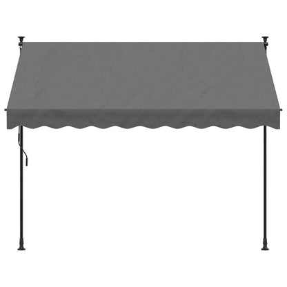 Tenda da Sole Retrattile Antracite 250x150 cm Tessuto e Acciaio