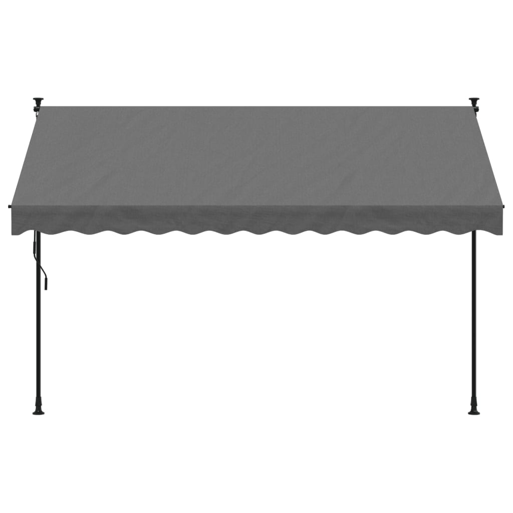 Tenda da Sole Retrattile Antracite 300x150 cm Tessuto e Acciaio - homemem39