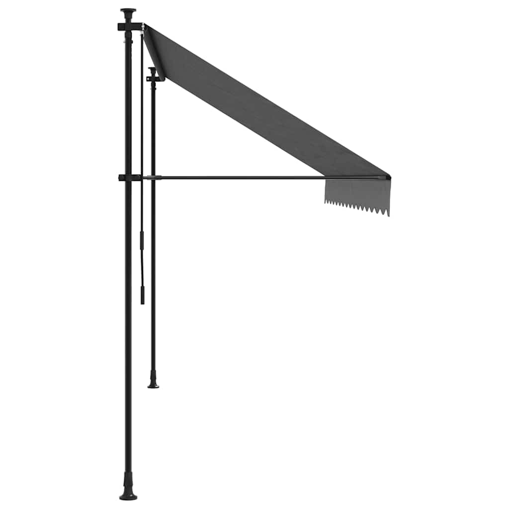 Tenda da Sole Retrattile Antracite 350x150 cm Tessuto e Acciaio | homemem39