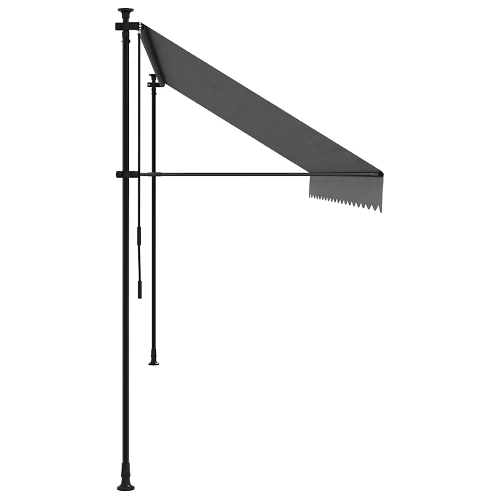 Tenda da Sole Retrattile Antracite 400x150 cm Tessuto e Acciaio | homemem39