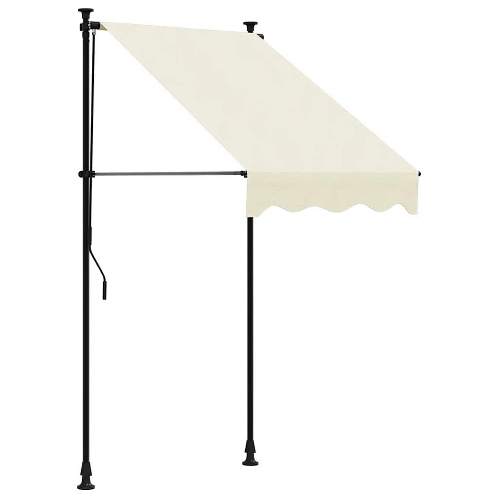 Tenda da Sole Retrattile Crema 100x150 cm in Tessuto e Acciaio - homemem39
