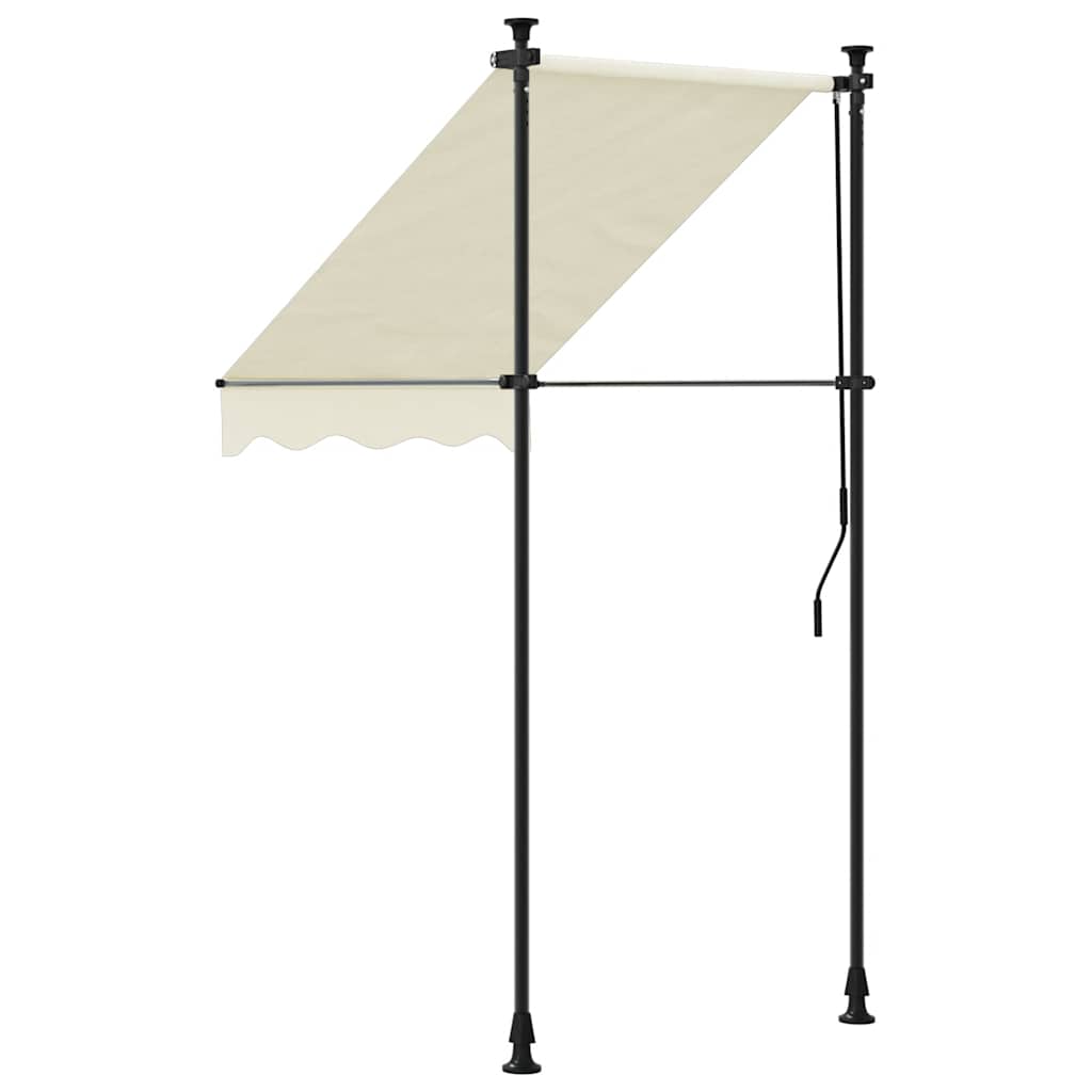 Tenda da Sole Retrattile Crema 100x150 cm in Tessuto e Acciaio - homemem39