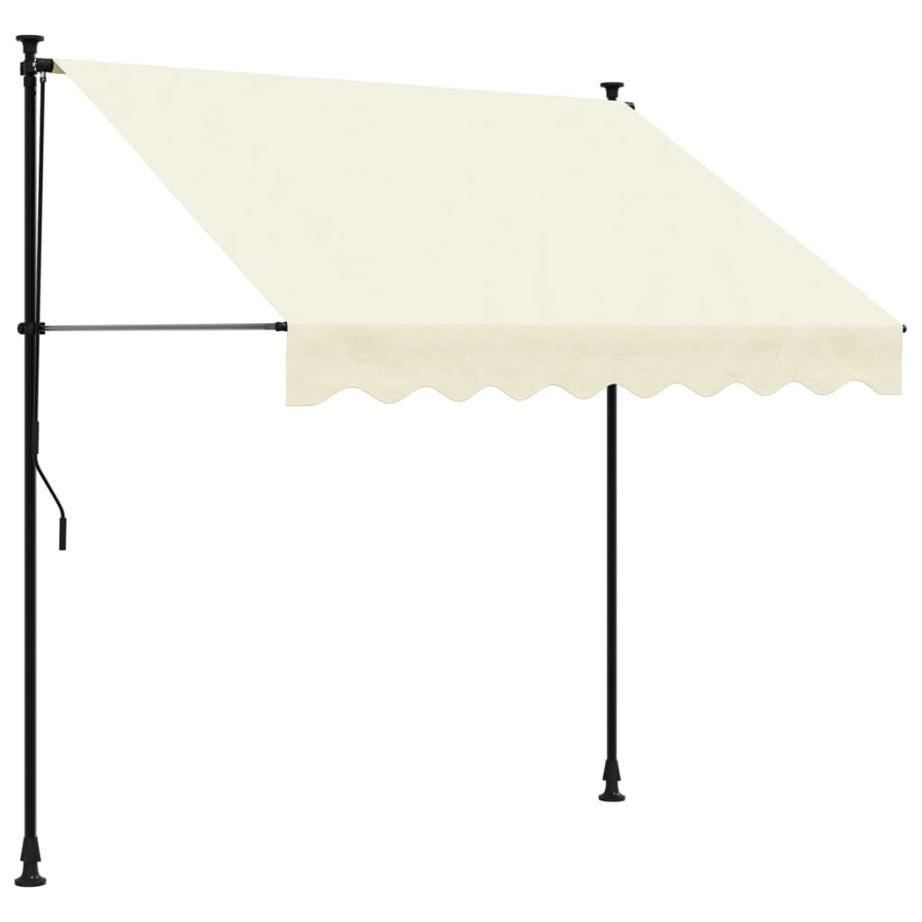 Tenda da Sole Retrattile Crema 200x150 cm in Tessuto e Acciaio - homemem39