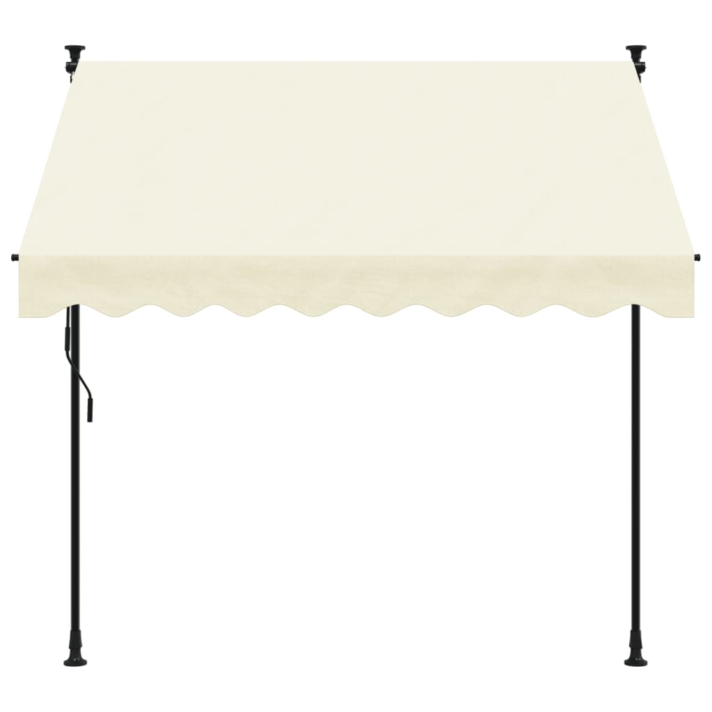 Tenda da Sole Retrattile Crema 200x150 cm in Tessuto e Acciaio - homemem39