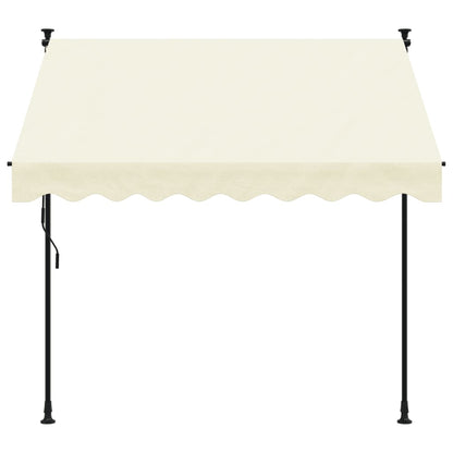 Tenda da Sole Retrattile Crema 200x150 cm in Tessuto e Acciaio - homemem39