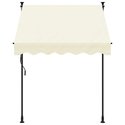 Tenda da Sole Retrattile Crema 200x115 cm in Tessuto e Acciaio