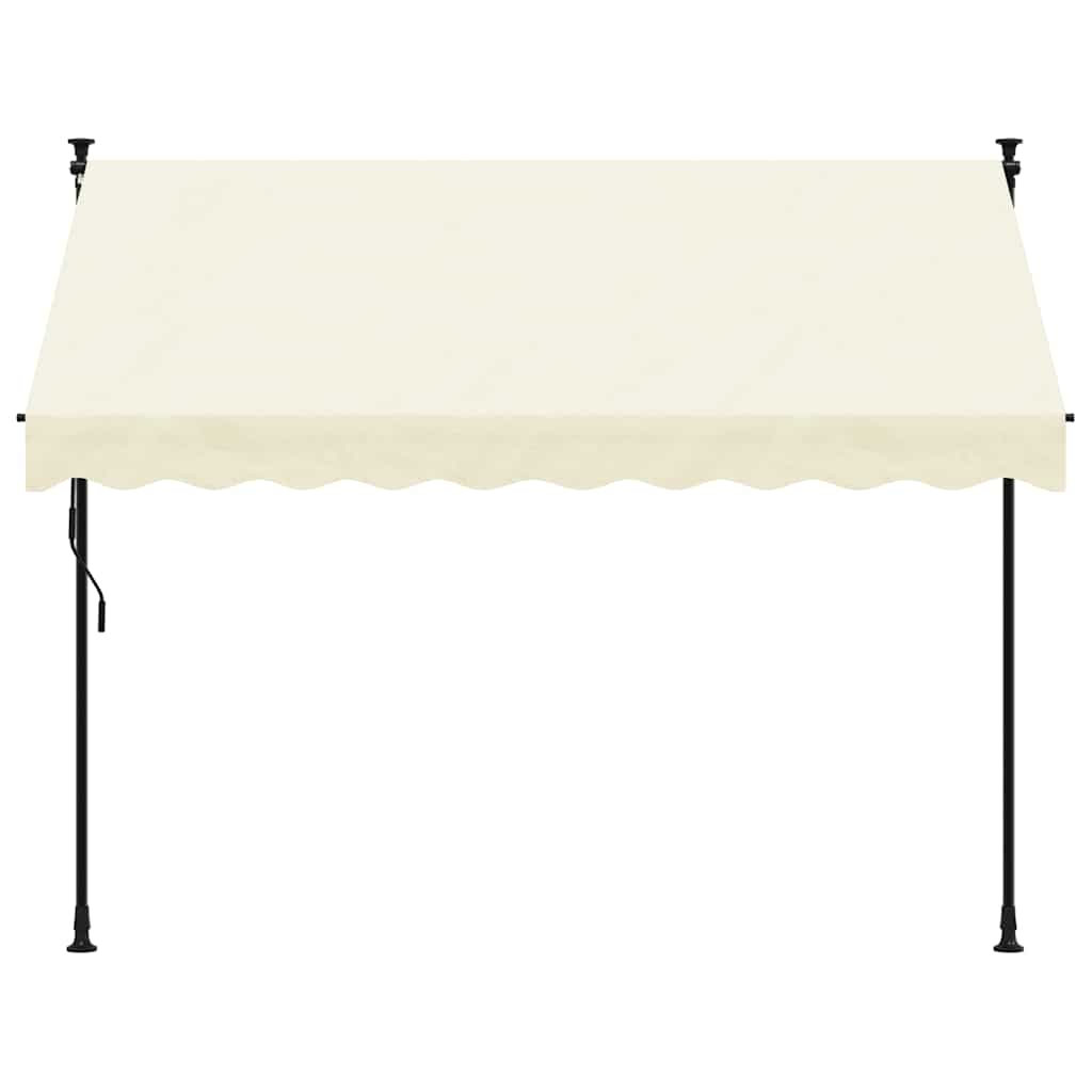 Tenda da Sole Retrattile Crema 250x150 cm in Tessuto e Acciaio - homemem39
