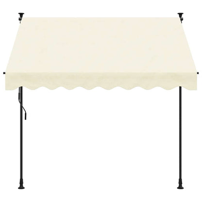 Tenda da Sole Retrattile Crema 250x150 cm in Tessuto e Acciaio