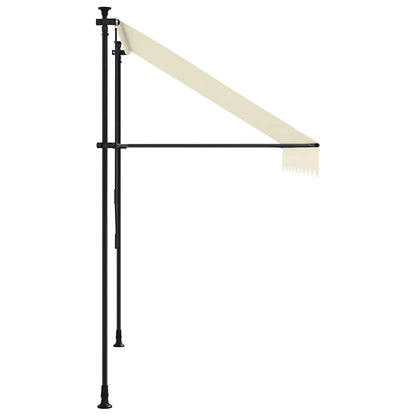 Tenda da Sole Retrattile Crema 250x150 cm in Tessuto e Acciaio | homemem39