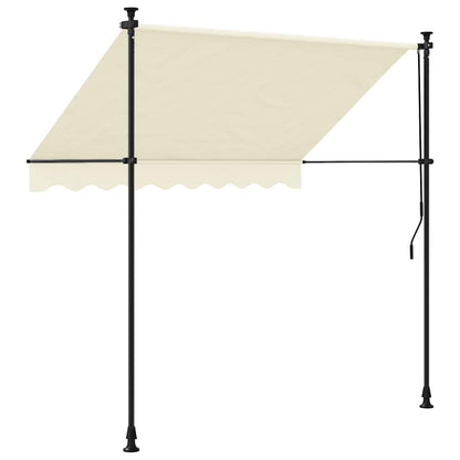 Tenda da Sole Retrattile Crema 250x150 cm in Tessuto e Acciaio - homemem39