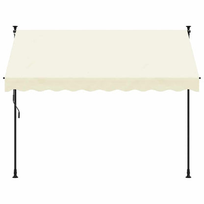 Tenda da Sole Retrattile Crema 300x150 cm in Tessuto e Acciaio