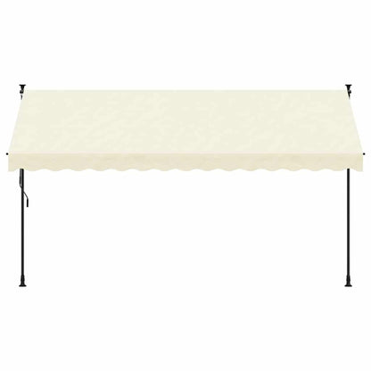 Tenda da Sole Retrattile Crema 350x150 cm in Tessuto e Acciaio