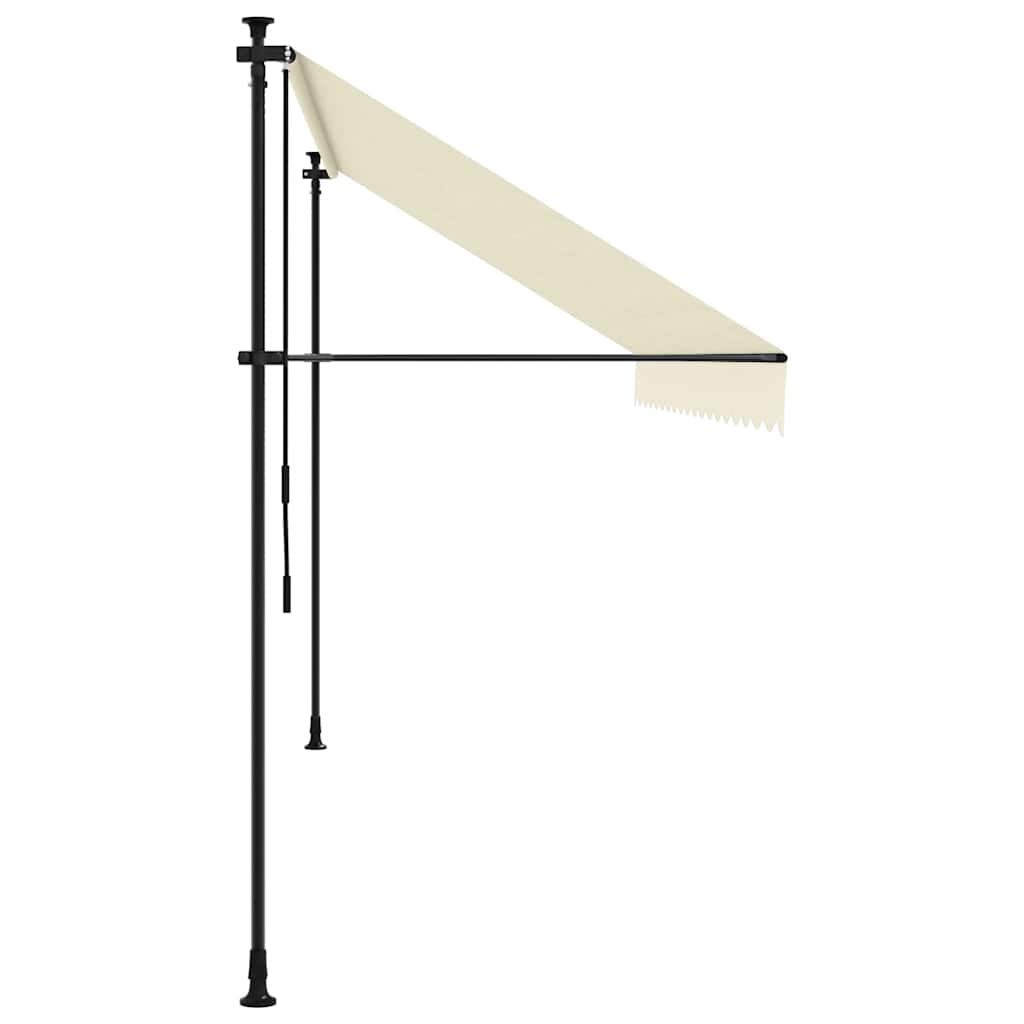Tenda da Sole Retrattile Crema 400x150 cm in Tessuto e Acciaio | homemem39