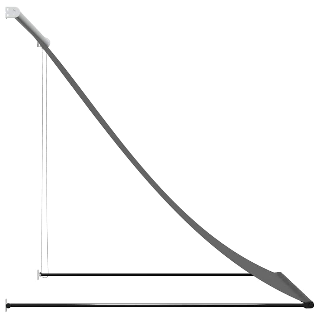 Tenda da Sole Retrattile Antracite 100x150 cm Tessuto e Acciaio