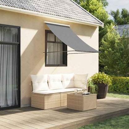 Tenda da Sole Retrattile Antracite 100x150 cm Tessuto e Acciaio | homemem39