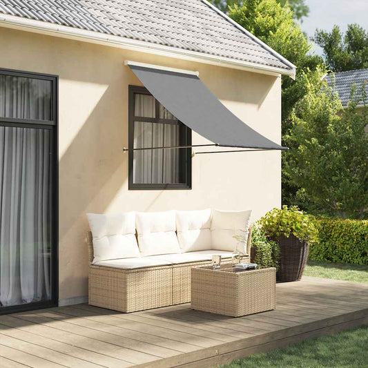 Tenda da Sole Retrattile Antracite 100x150 cm Tessuto e Acciaio | homemem39