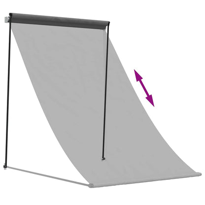 Tenda da Sole Retrattile Antracite 150x150 cm Tessuto e Acciaio - homemem39