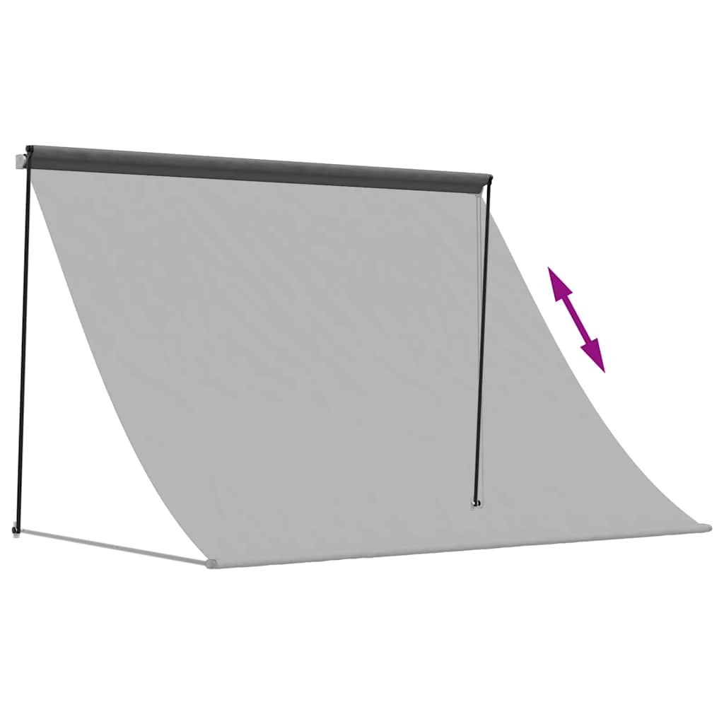 Tenda da Sole Retrattile Antracite 200x150 cm Tessuto e Acciaio | homemem39