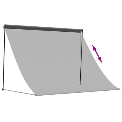 Tenda da Sole Retrattile Antracite 200x150 cm Tessuto e Acciaio | homemem39