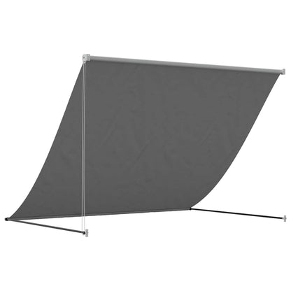 Tenda da Sole Retrattile Antracite 250x150 cm Tessuto e Acciaio