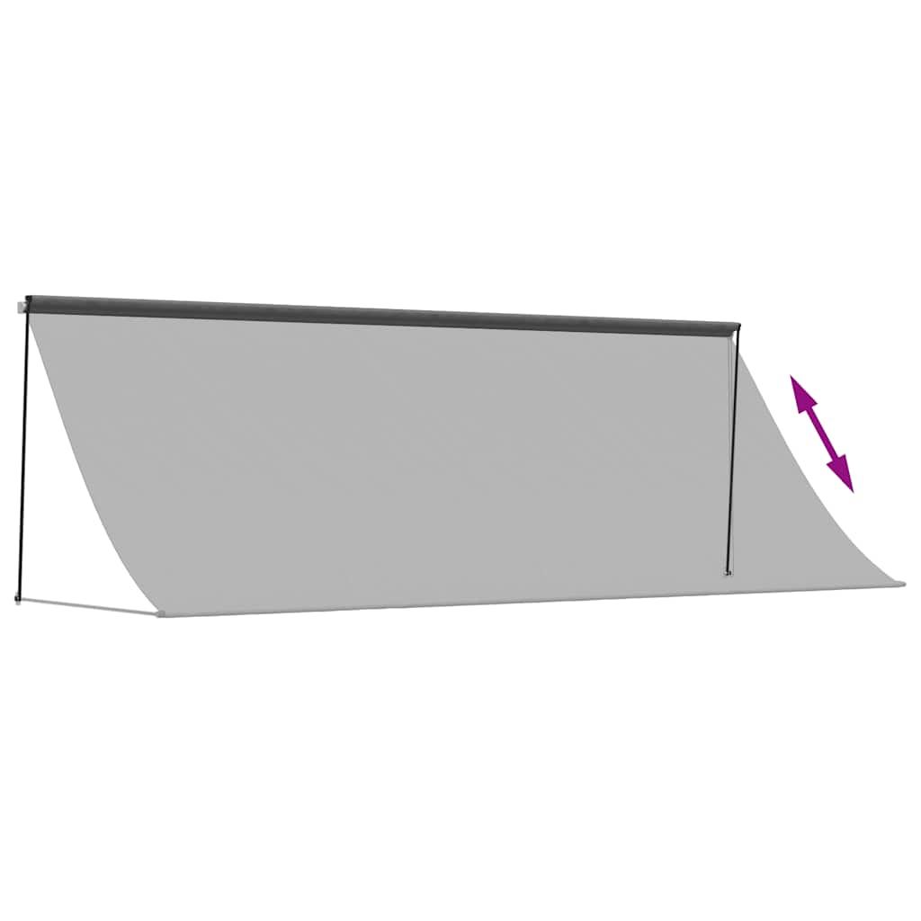 Tenda da Sole Retrattile Antracite 350x150 cm Tessuto e Acciaio | homemem39