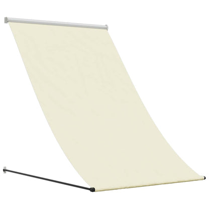 Tenda da Sole Retrattile Crema 100x150 cm in Tessuto e Acciaio