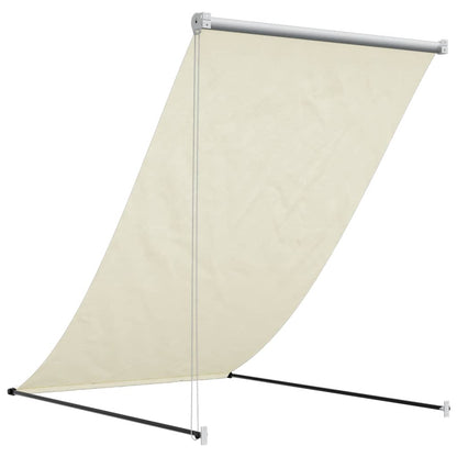 Tenda da Sole Retrattile Crema 100x150 cm in Tessuto e Acciaio | homemem39