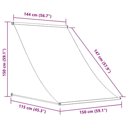 Tenda da Sole Retrattile Crema 150x150 cm in Tessuto e Acciaio