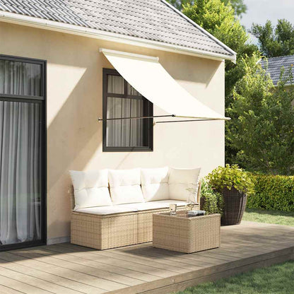 Tenda da Sole Retrattile Crema 150x150 cm in Tessuto e Acciaio | homemem39