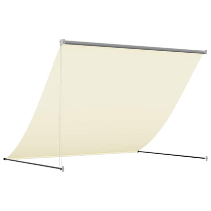 Tenda da Sole Retrattile Crema 250x150 cm in Tessuto e Acciaio - homemem39