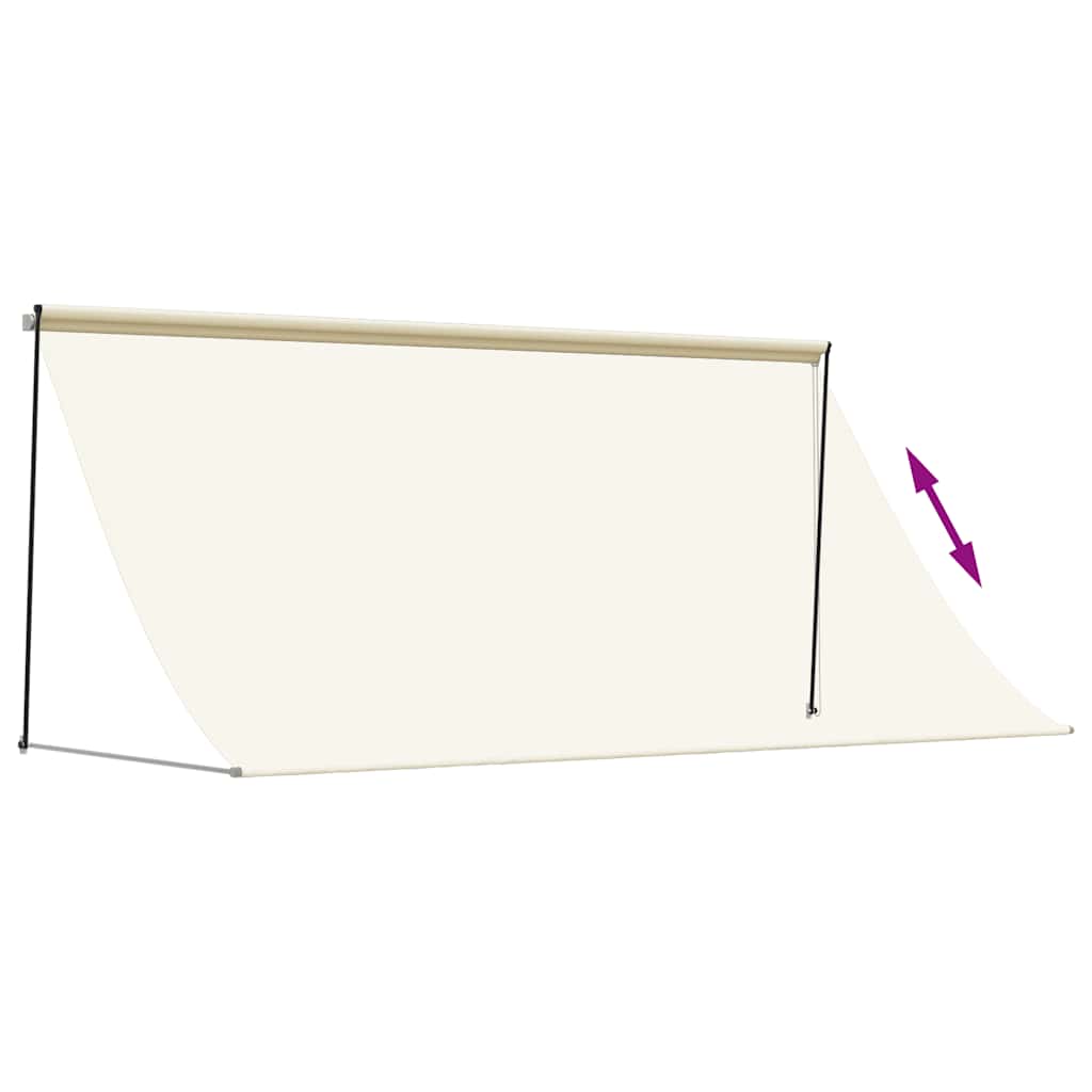 Tenda da Sole Retrattile Crema 300x150 cm in Tessuto e Acciaio - homemem39