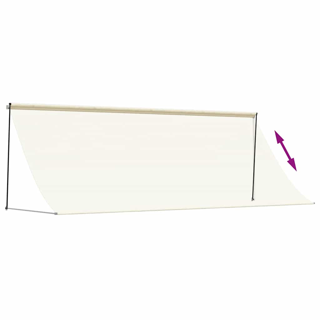 Tenda da Sole Retrattile Crema 350x150 cm in Tessuto e Acciaio | homemem39